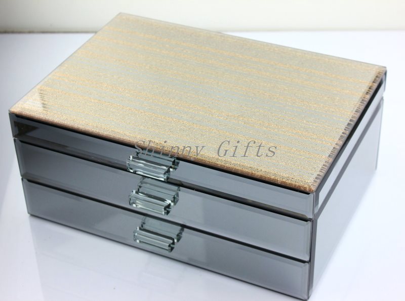mirror glass jewelry box accessories storage box wedding gifts