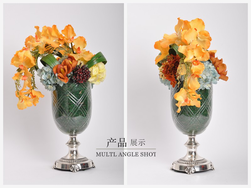 Simulation flower false flower tea several ornamental glass floral simulation flower suit YHY00812