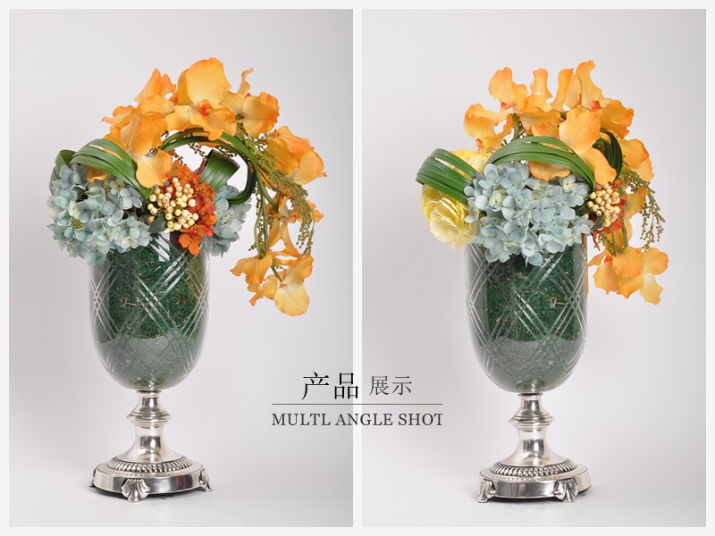 Simulation flower false flower tea several ornamental glass floral simulation flower suit YHY00813