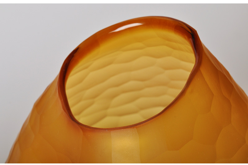 Amber edge plane design art glass vase ornaments showroom decoration new homes Villa Hotel 13545-220, 13545-3004