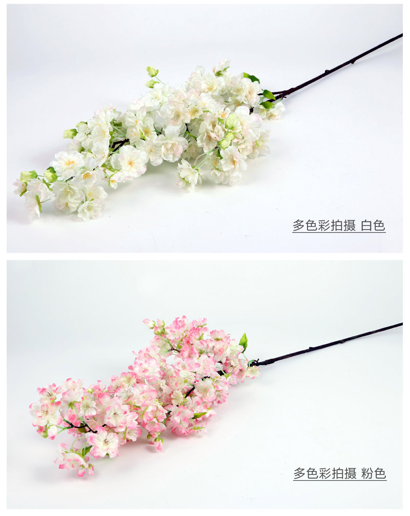 Pastoral style high simulation of single branch Sakura Cherry Flower decoration decoration beautiful flower flower NF07612