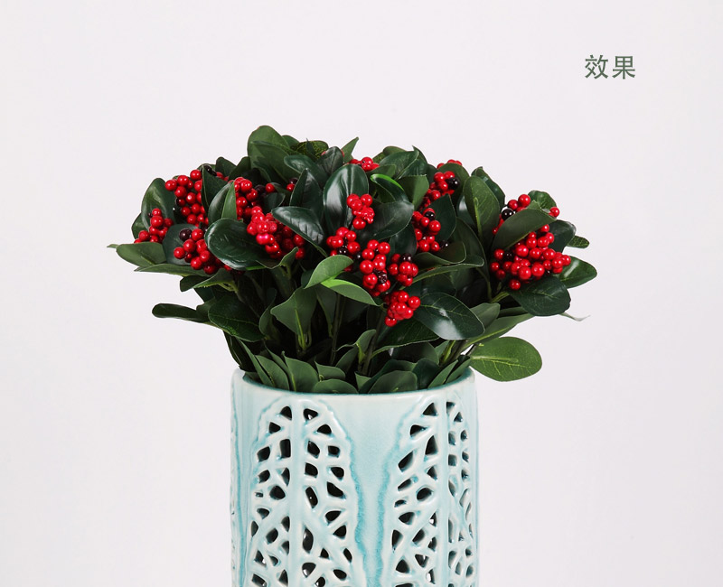 Rural wind simulation of 8 high fruit rich floral leaf headband plastic small bonsai flower decoration living room simulation NF04962