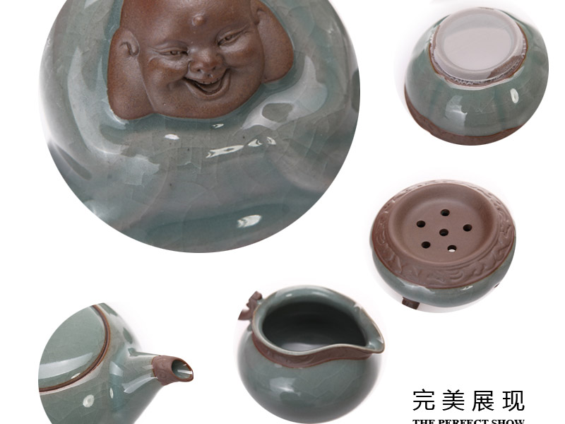 Ge Fu Tea sage justice cup pot 11 sets (1 1 6 1 cup of tea pot of tea tea tea every 1 gezuo 1 Pet) XF-GYXRZF-0012
