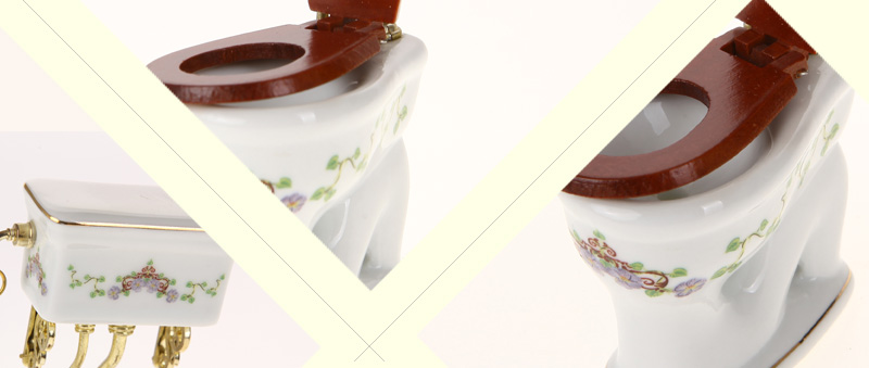 Jane Home Furnishing sleeve exquisite creative model of high-grade ceramic package Mini toilet other ornaments MATONG-14