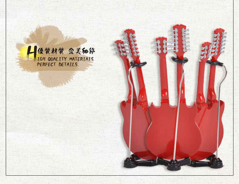 Jane's red sleeve wooden guitar Mini Home Furnishing exquisite ornaments creative model No.104