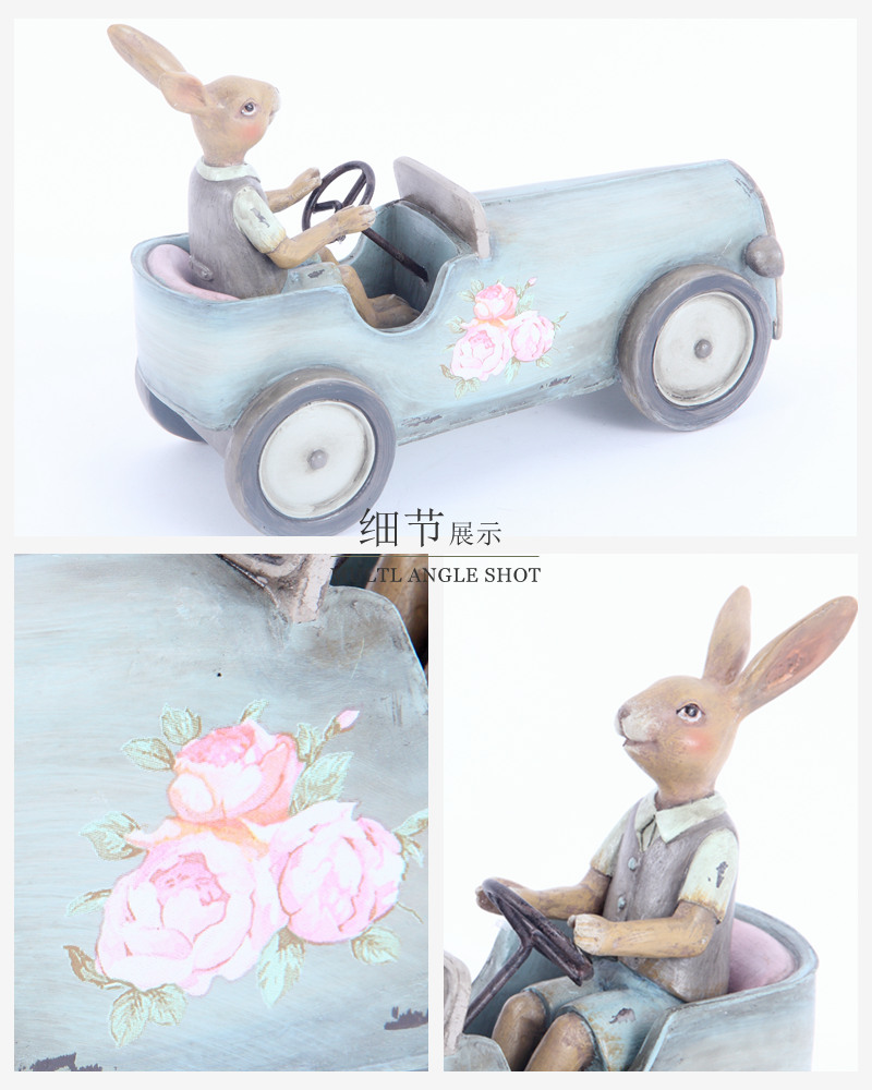 Creative gifts Home Furnishing Jewelry Wedding gift decoration decoration super adorable rabbit animal resin drive 26149013