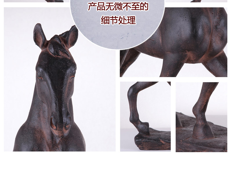 The living room decoration decoration decoration style Home Furnishing creative wedding birthday gift horse 4112771 modern resin crafts5