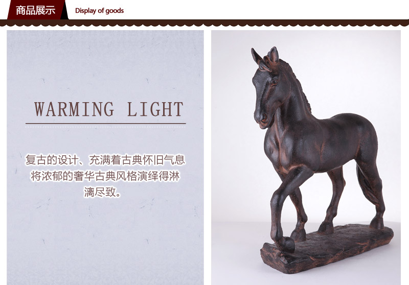 The living room decoration decoration decoration style Home Furnishing creative wedding birthday gift horse 4112771 modern resin crafts2