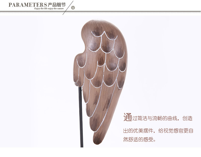Soft outfit Home Furnishing American high-end French jewelry ornaments decoration decorative resin wings yield a left / right wing Jing 41117052
