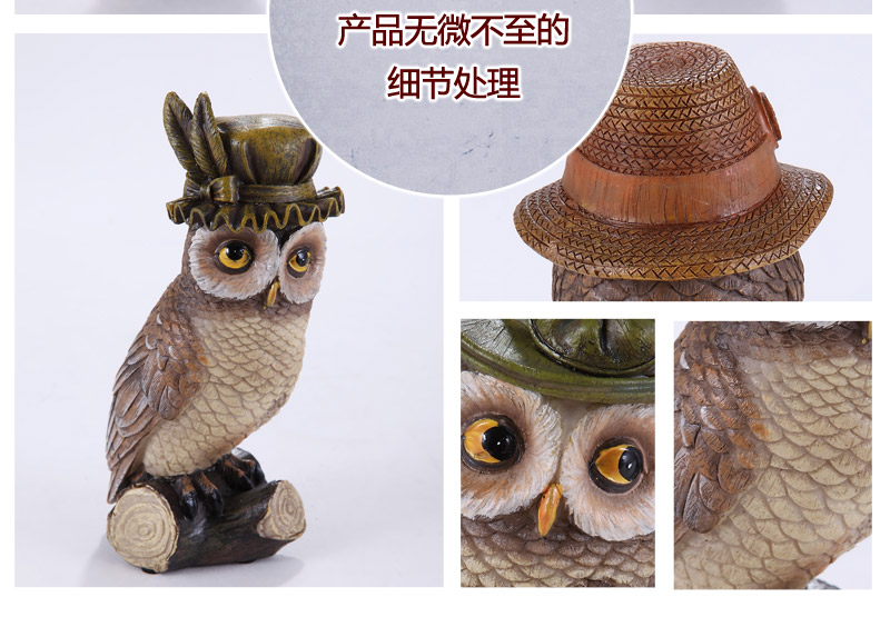 European pastoral French American country hat owl Home Furnishing soft outfit DECOR GIFT 7013601 window decorations5
