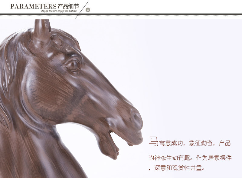 American country high-grade resin Monti retro horse sculpture decoration decoration decoration resin crafts horse 41117282