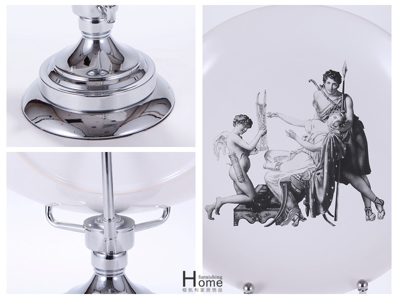 White high grade classical pattern ceramic dish crafts home ornament KL180420-43