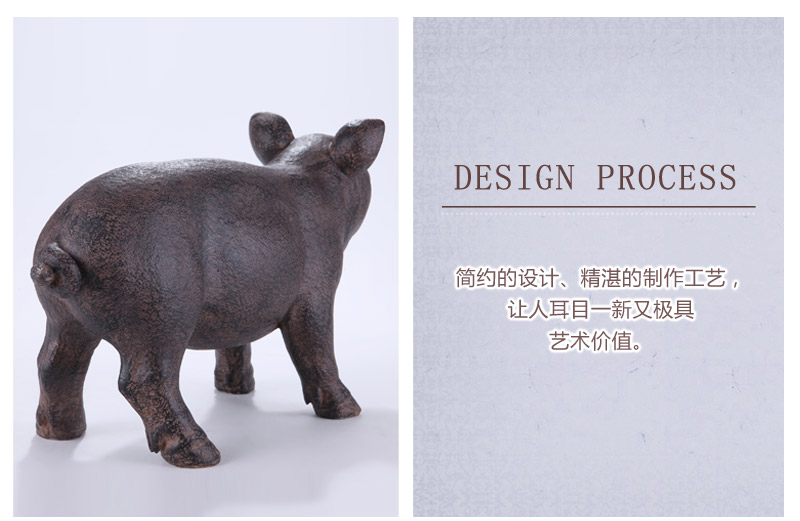 American country house decoration decoration crafts Home Furnishing resin decoration Feng Shui pig standing decoration 60130053