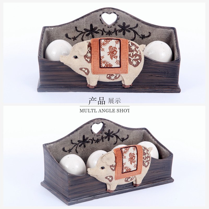 The grocery and the wind resin decoration creative gift birthday gift box box Home Furnishing decoration 3174B pigs2