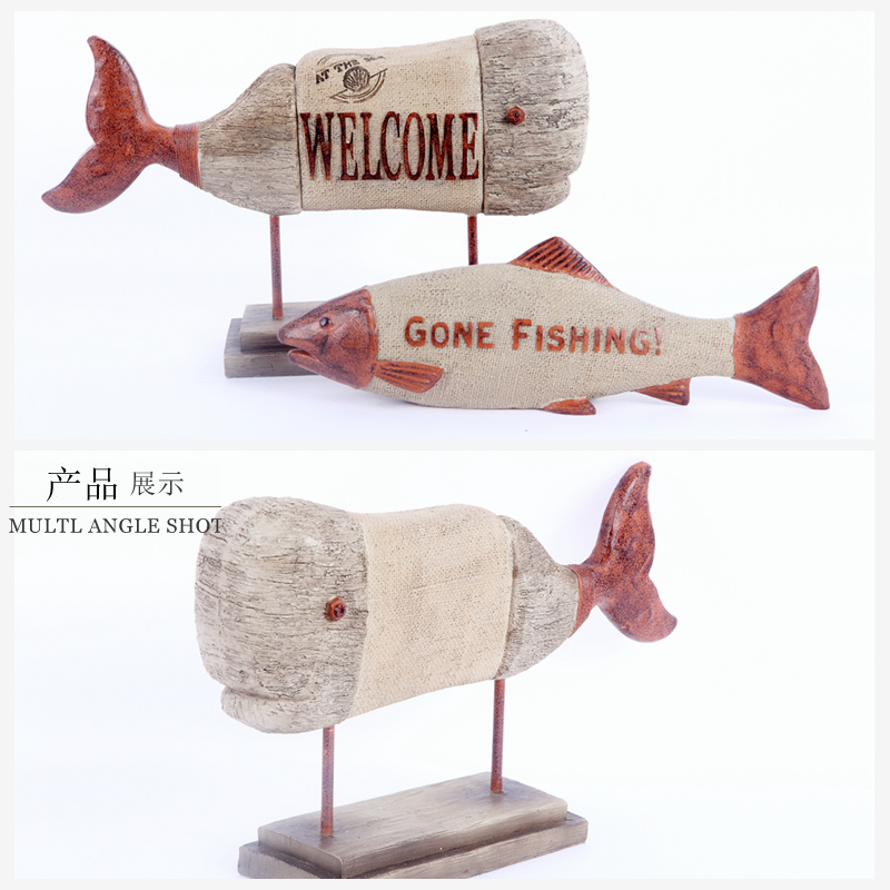 American country house decoration decoration Home Furnishing resin decoration crafts antique decoration Feng Shui fish 92954/929582