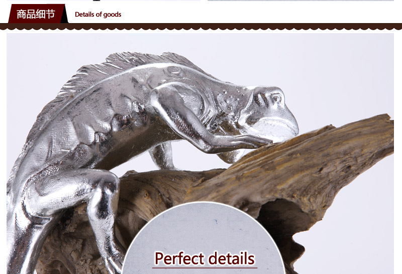 Auspicious ornaments electroplating chameleon modern ancient old creative boutique resin decoration 1100569-A124