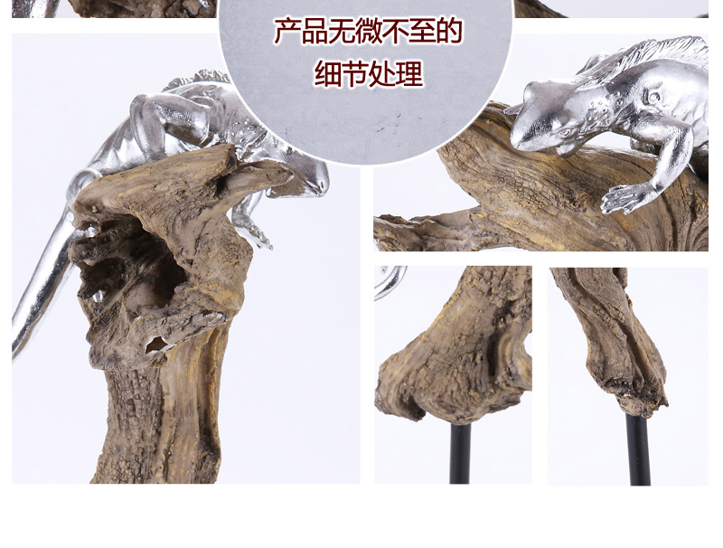 Auspicious ornaments electroplating chameleon modern ancient old creative boutique resin decoration 1100569-A125