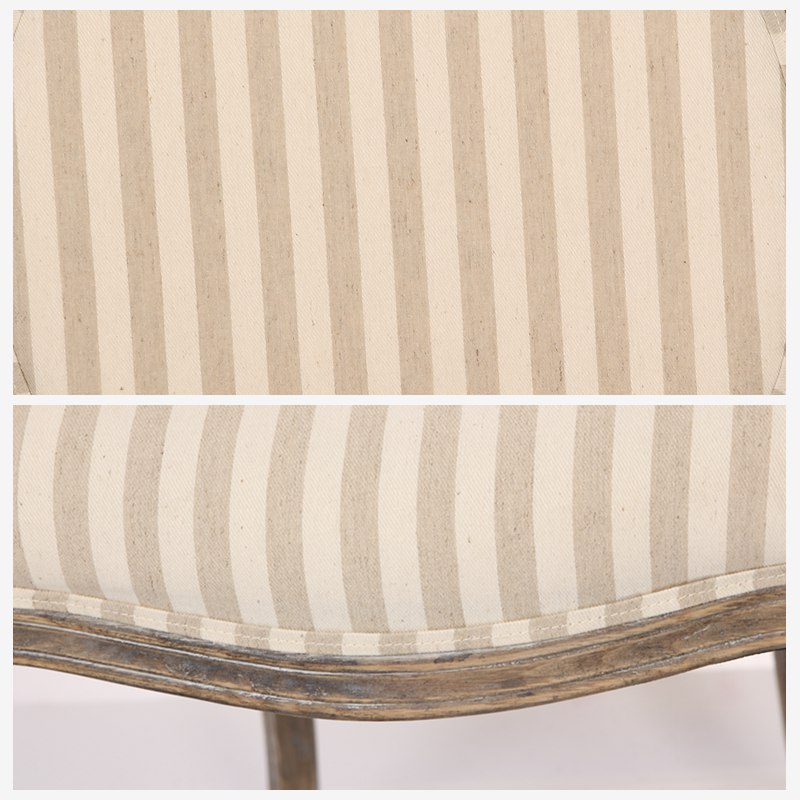 Do the old classic European antique chair chair chair with striped cloth +PU + beech handrail Home Furnishing hotel villa living room features furniture ZH5205