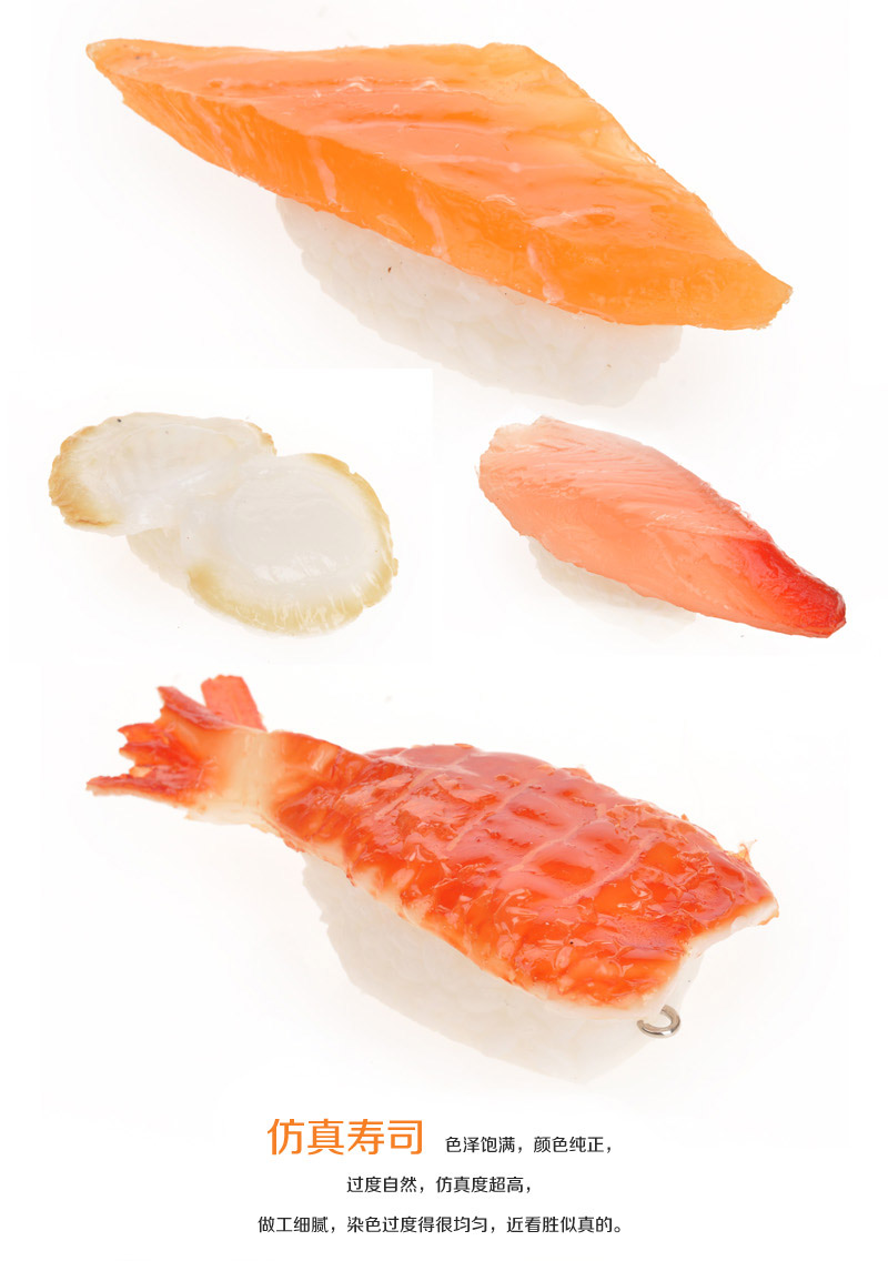 Wholesale seafood meat sushi ornaments Apple-371 salmon creative3