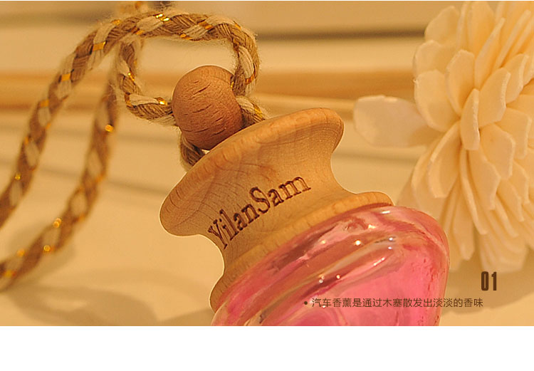 YILANSAM Yi orchid pure natural plant essential oil aromatherapy car Crystal Heart Pendant C0084