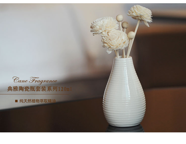 Imported rattan Home Furnishing no fire aromatherapy [Pafeilan elegant white porcelain kits] creative gift wholesale P0121
