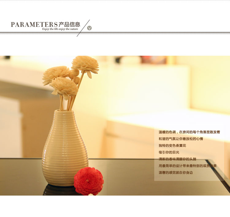 Imported rattan Home Furnishing no fire aromatherapy [Pafeilan elegant white porcelain kits] creative gift wholesale P0123