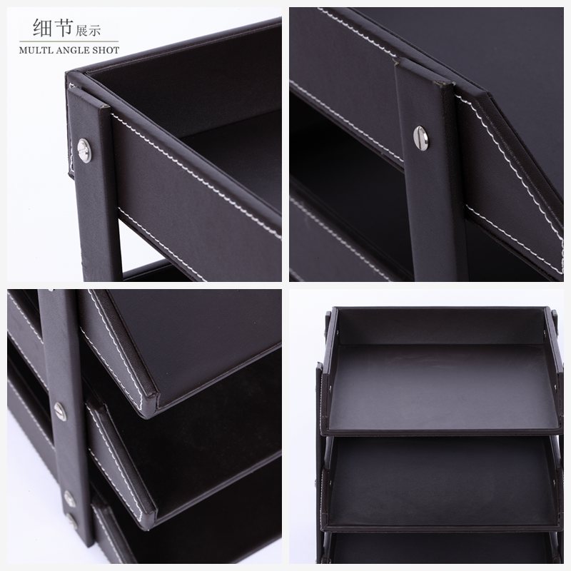 Office room conference room high end PU three layer A4 file disk PY-WJP033