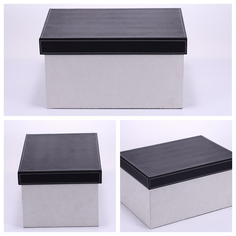 Modern minimalist creative Home Furnishing box heukgae classic white box box set of 2 PY-SNH0073