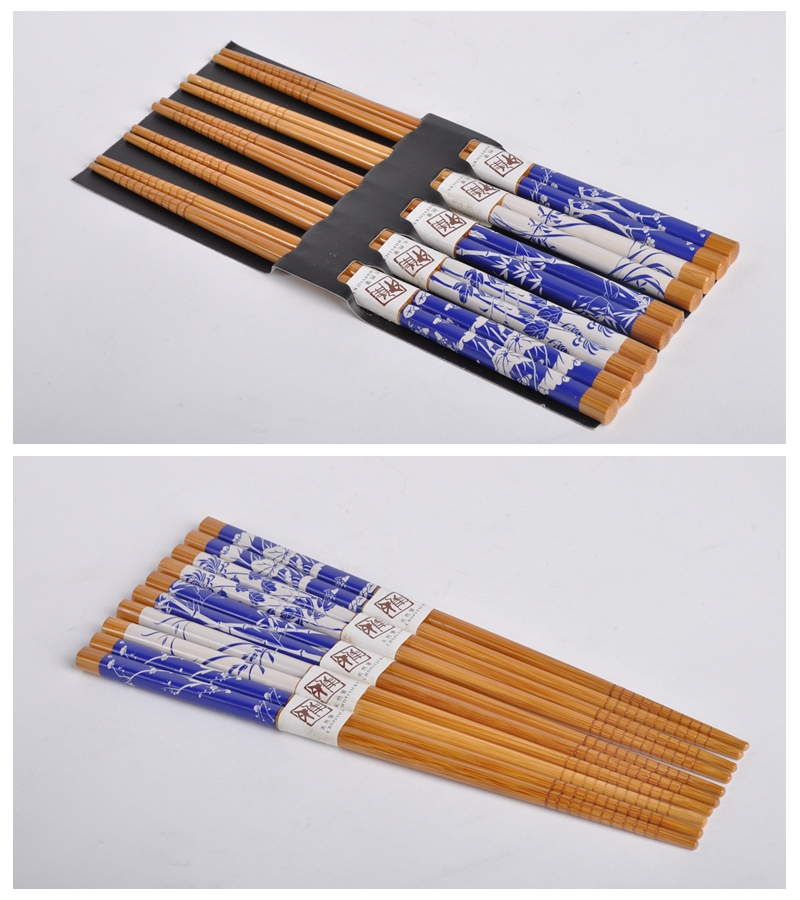 Merlin kikutake pattern bamboo chopsticks chopsticks home craft gift chopsticks chopsticks (5 double slip hook / set) GP0112