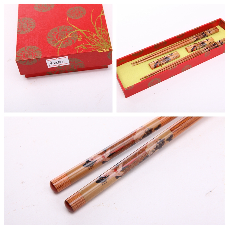 High-end gift chopsticks Japanese Geisha printing 2 double flip Y2-0113