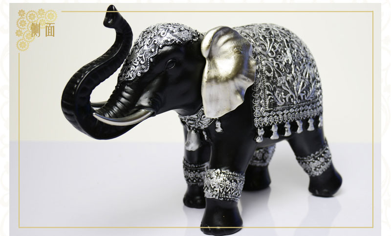 Southeast Asian style creative ear foaming paint elephant resin decoration crafts features overseas Home Furnishing handicraft decoration NY8101600B6