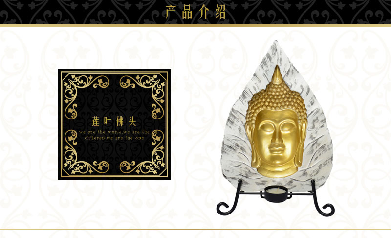 Southeast Thailand Thai style hotel restaurant decoration decoration crafts lotus Buddha Buddha head NY1348900B1