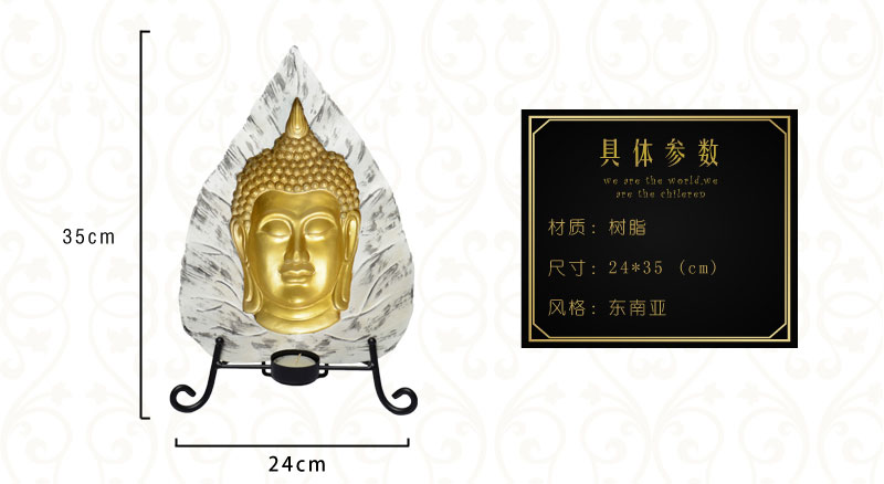 Southeast Thailand Thai style hotel restaurant decoration decoration crafts lotus Buddha Buddha head NY1348900B2