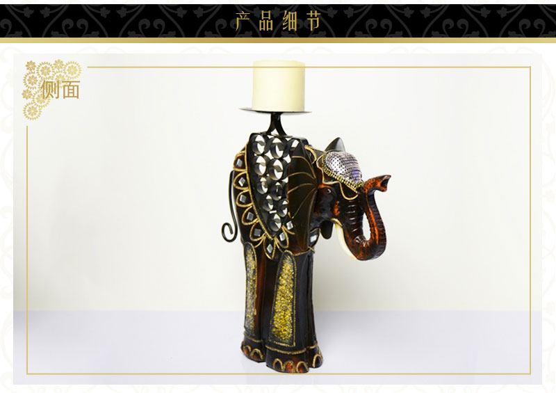 Southeast Asian style elephant candle resin decoration crafts features Home Furnishing overseas living room bedroom decor decoration NYN008100A/B3