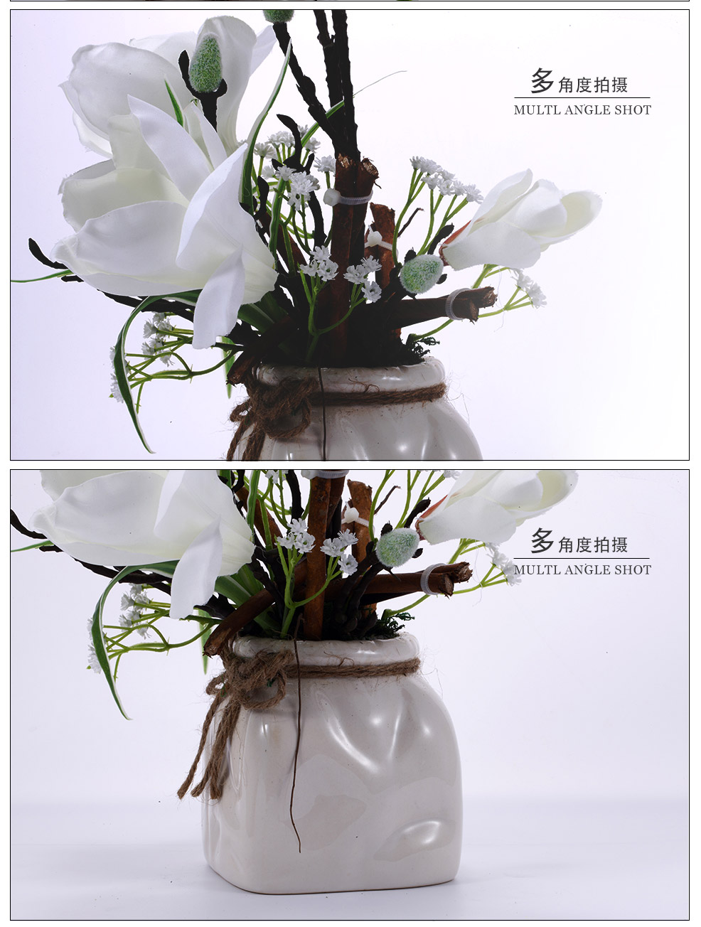 Elegant magnolia flower XL-1010-005 basin simulation3