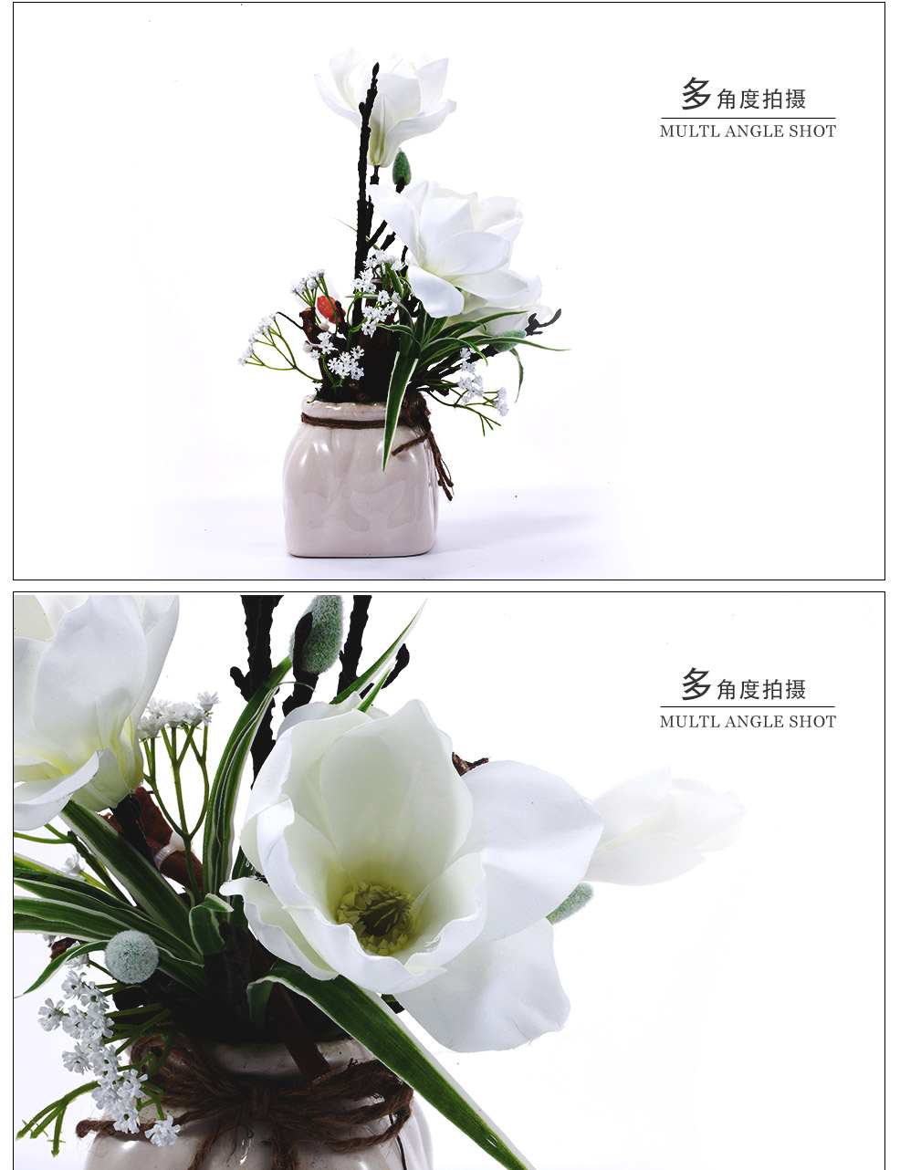 Elegant magnolia flower XL-1010-005 basin simulation2