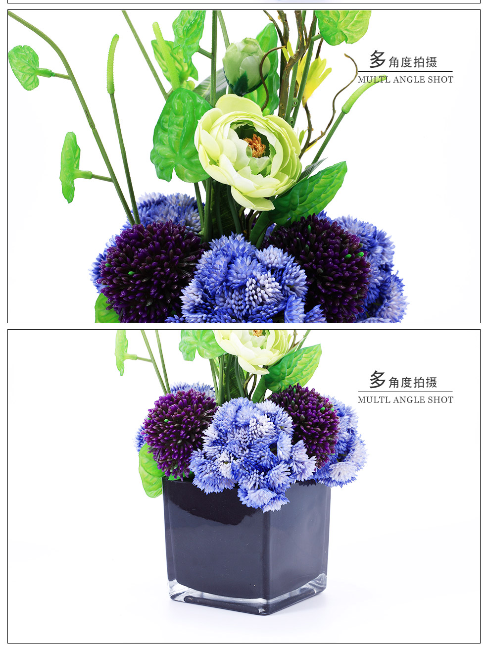 Purple small basin simulation flower XL-0152