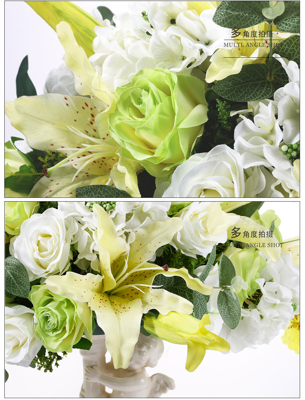 Angel vase personality, elegant rose mixed small pot simulation flower XL-1010-0043