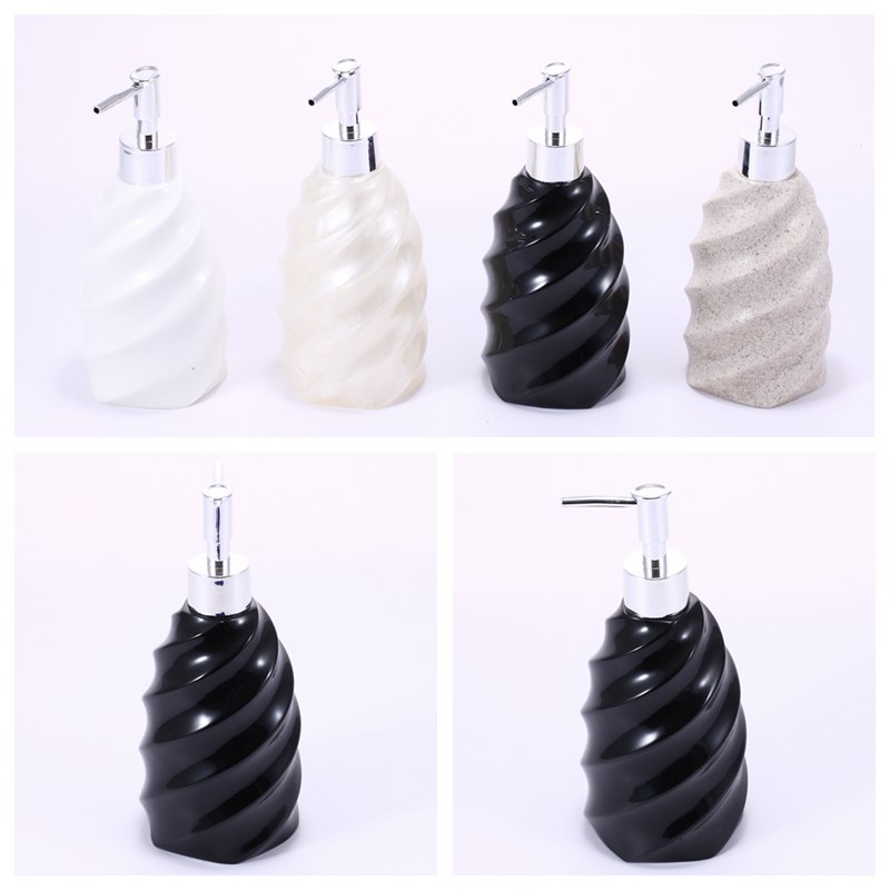 Resin emulsion bottle simple spiral lotion bottle nozzle Hotel shower gel shampoo decorations YYJ-RYP-034-0372