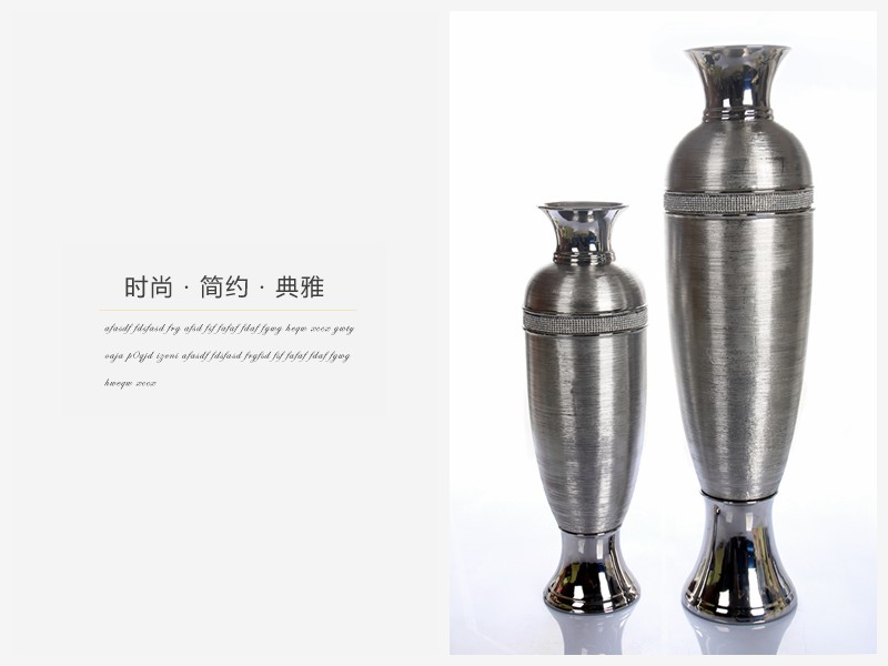Family decoration decoration decoration crafts creative line with diamond scraping vase (not including the NHTC1063-1-G 2-G 1-S 2-S Mujia fee)3