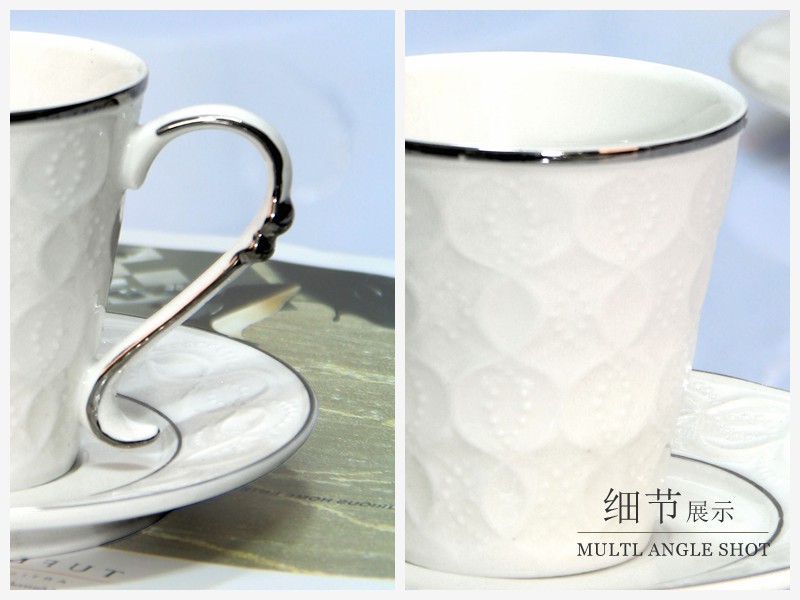 Modern fashion jewelry creative coffee cup set 4 Home Furnishing cup (excluding wooden fee) NHTC1035-8-WS3