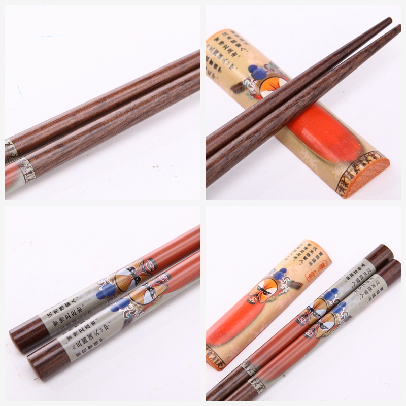 High grade log chopsticks 2 pairs of natural health and high grade gift Y2-0074