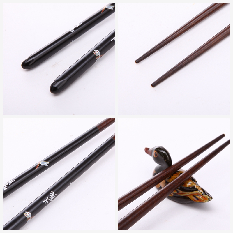 High grade gift chopsticks with black Dragonfly printing 6 double flip Y6-0104