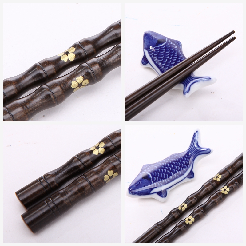 High grade log chopsticks 2 pairs of natural health and high grade gift Y2-0094