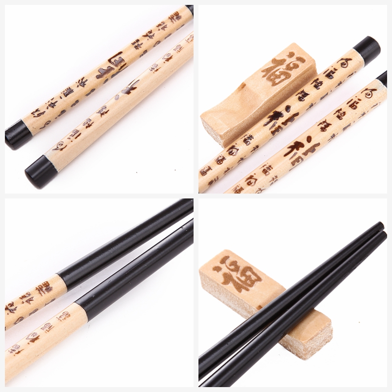 Wood carving chopsticks 6 pairs of natural health high grade gift D6-0155