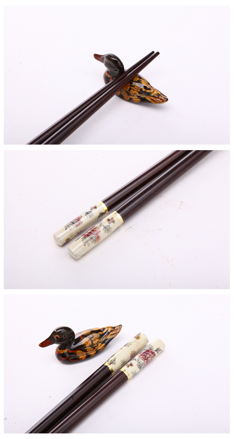 High grade log chopsticks 2 pairs of natural health and high grade gift Y2-0203