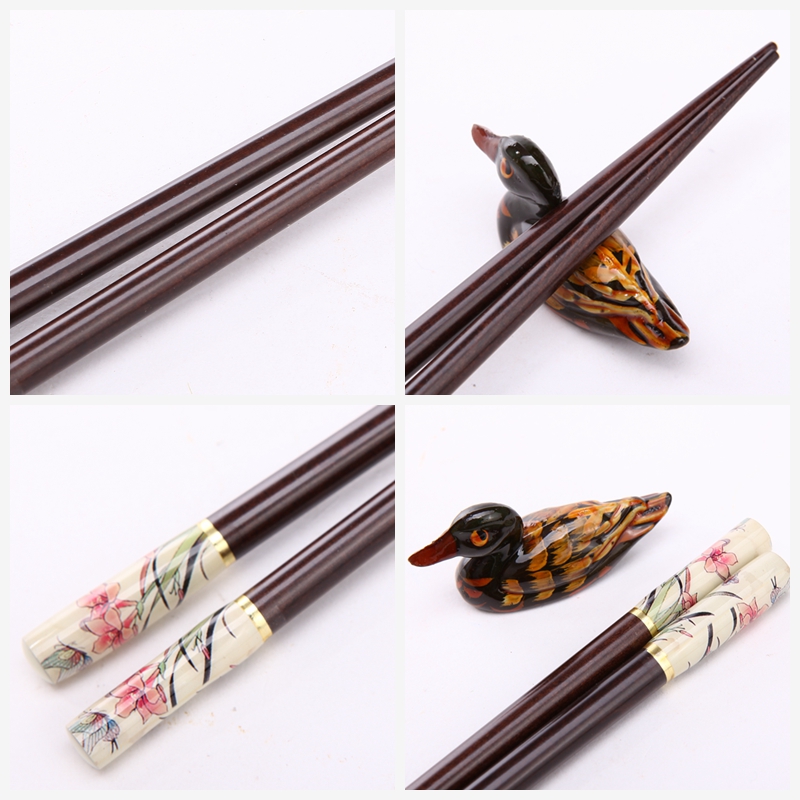High grade log chopsticks 2 pairs of natural health and high grade gift Y2-0044