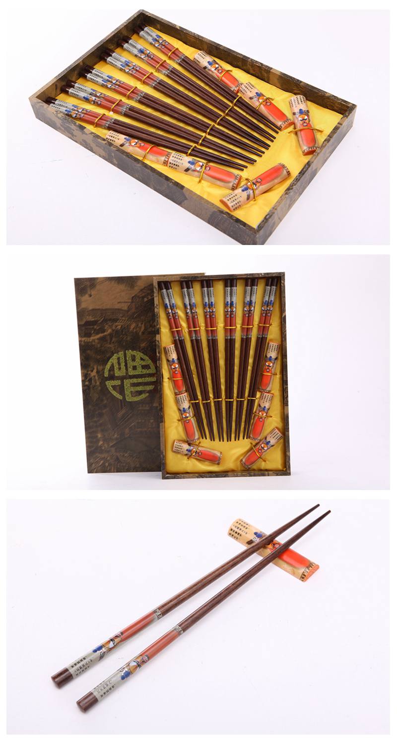 High-end gift chopsticks face printing 6 double flip Y6-0062
