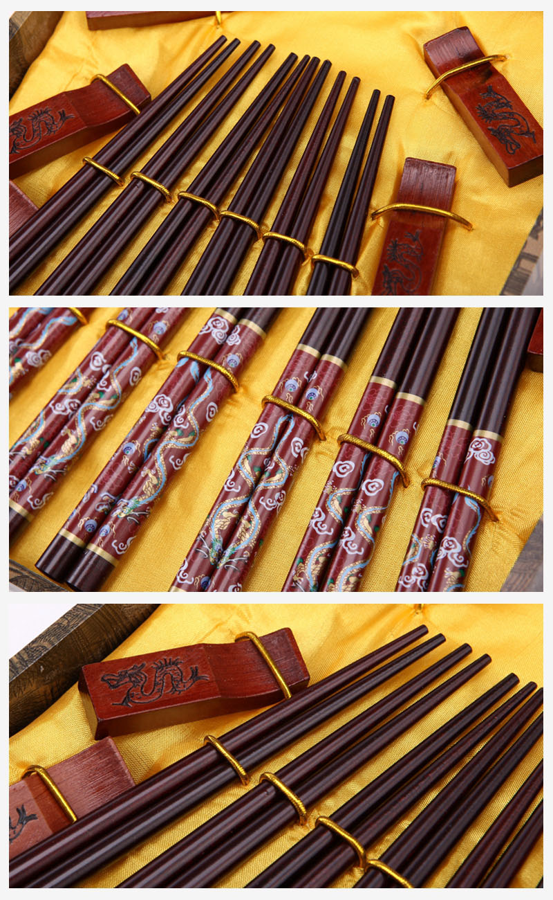 High grade gift chopsticks with spiral pattern and 6 double flip Y6-0123