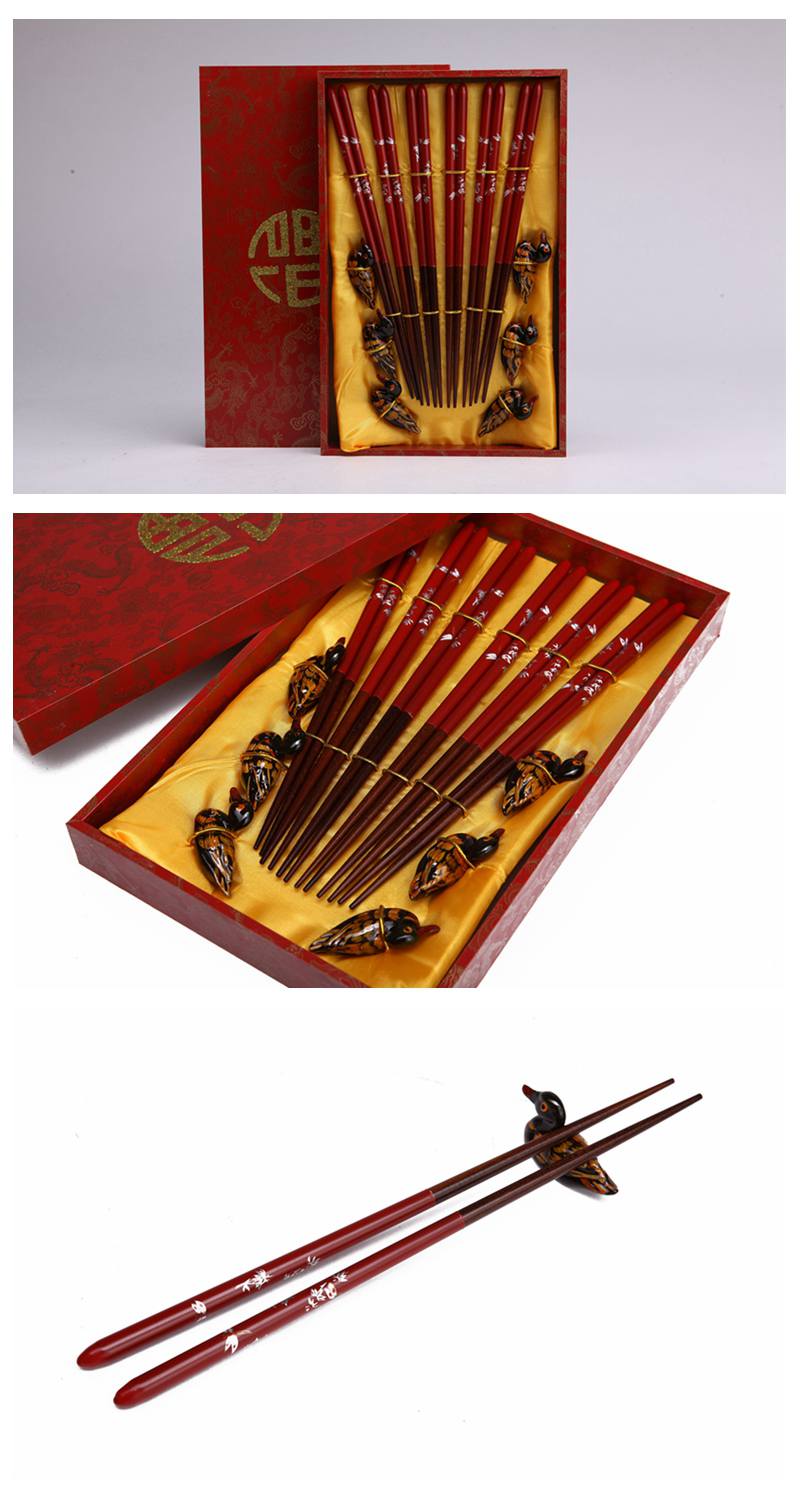 High grade gift chopsticks, dragonfly printing, 6 double flip Y6-0092